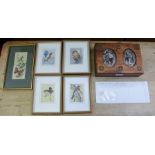 A SELECTION OF STEVENSON AND CASHES OF COVENTRY WOVEN PICTURES some glazed and framed, two mounted