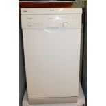 A WHITE FINISHED UNDERCOUNTER SLIMLINE BOSCH CLASSIXX DISHWASHER