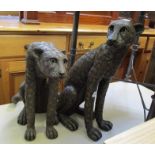 TWO CAST RESIN MODEL AFRICAN BIG CATS