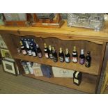 A PINE SET OF OPEN SHELVES (POSSIBLY ONCE A DRESSER BACK)