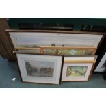 A LARGE SELECTION OF DECORATIVE PICTURES & PRINTS, various to include some original artworks