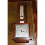 AN ART DECO DESIGN WALL MOUNTABLE BAROMETER THERMOMETER