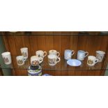 A SELECTION OF COMMEMORATIVE TANKARDS VARIOUS to include a 1937 coronation design by dame Laura