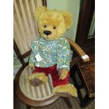 TEINER, GERMANY A LIMITED EDITION RICH GOLD COLOURED MOHAIR TEDDY BEAR "Leonhardt", no. 53/60,