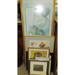 A SELECTION OF DECORATIVE PICUTRES & PRINTS to include original artworks