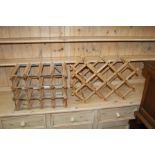 TWO TABLE TOP WINE RACKS