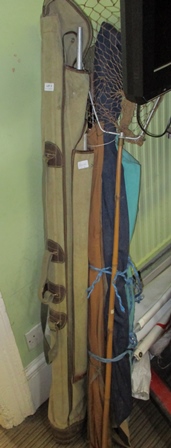 A SELECTION OF VINTAGE FISHING EQUIPMENT various