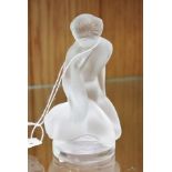 A LALIQUE FROSTED GLASS MODEL OF LEDA AND THE SWAN