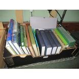 A BOX CONTAINING A SELECTION OF PREDOMINANTLY HARDBACKED BOOKS on Warfare, Naval and The Military
