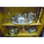 AN EXTENSIVE SELECTION OF DOMESTIC METAL WARES to include silver, brass, copper and plate