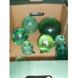 A SELECTION OF PREDOMINANTLY 19TH CENTURY GLASS DUMP PAPER WEIGHTS