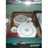 A BOX OF COLLECTOR'S CHINA VARIOUS to include Royal Worcester and Minton