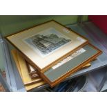 A SELECTION OF DECORATIVE COLOURED PRINTS BY PHILIP AND GLYNN MARTIN together with relative
