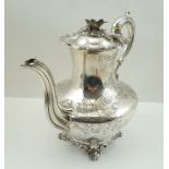 EDWARD, EDWARD JNR, JOHN AND WILLIAM BARNARD A WILLIAM IV SILVER TEAPOT of baluster form with