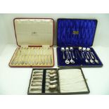 A SET OF SIX SILVER TEASPOONS, considered to be London 1788, together with other SILVER TEAPOONS and
