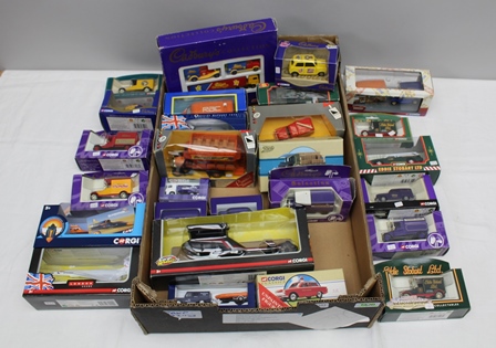 A COLLECTION OF CORGI DIECAST THEMED VEHICLES to include, Blood Hound SSC Engineering Adventure,