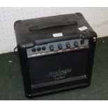A "FRESHMAN" AVALANCHE BRANDED GB20 HOME PRACTICE AMP with built-in lead