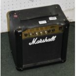 A "MARSHALL" BRANDED MG SERIES 10CD PRACTICE AMP with built-in overdrive