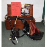 A WOODEN BOX CONTAINING A SET OF UILLEANN PIPES, with instruction booklets