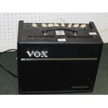 A VOX VT20 VALVETRONIX AMPLIFIER together with lead and boxed VFS5 FOOT SWITCH