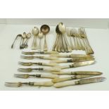 GOLDSMITHS AND SILVERSMITHS CO. LTD. AN ART DECO CASE OF SIX SILVER TABLE SPOONS, Hanoverian pattern