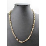A 9CT GOLD FANCY LINK NECK CHAIN, 33.7g