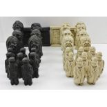 FROM THE ESTATE OF THE LATE BARONESS FALKENDER, "THE POLITICAL CHESS SET", depicts characters from