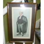 A GLAZED AND FRAMED VANITY FAIR SPY PRINT