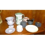 A SELECTION OF COLOURED WEDGWOOD JASPERWARE VARIOUS