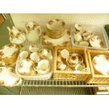 AN EXTENSIVE COLLECTION OF ROYAL ALBERT OLD COUNTRY ROSES TEA AND DINNER WARES, to include teapot,
