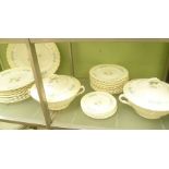 A ROYAL DOULTON CHINA PART DINNER SERVICE IN THE PICARDY PATTERN