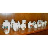 A SELECTION OF CRESTED CHINA WARES