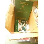 A BOX CONTAINING A SELECTION OF WORCESTERSHIRE COUNTY CRICKET CLUB YEAR BOOKS