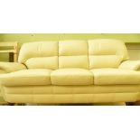 ONE BLONDE THREE SEATER LEATHER SOFA