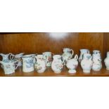 A SHELF FULL OF ROYAL WORCESTER SMALL SIZED JUGS
