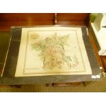 FOUR UNFRAMED MAPS OF WORCESTERSHIRE