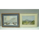 AUBREY R. PHILLIPS "Summer on The Malvern Hills" Pastel study, signed and dated 78, 33cm x 47cm