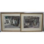 AFTER SIR WILLIAM RUSSELL FLINT Interior Scenes, a pair of colour prints, with publisher's blind