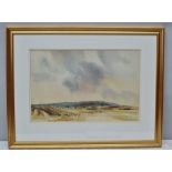 SHELDON PHILLIPS "Bredon Hill". Watercolour study, signed, 33cm x 51cm, in plain double mount and