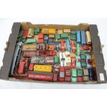 A LARGE SELECTION OF PLAY-WORN CAST COLLECTOR'S VEHICLES, the majority by Dinky, to include;