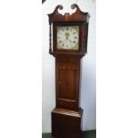 A 19TH CENTURY LONGCASE CLOCK by William Gray, Leicester, oak and mahogany carcase, the hood with