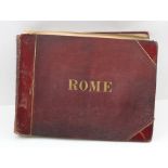 A 19TH CENTURY ALBUM OF GRAND TOUR PHOTOGRAPHS, loose leaves and an album, includes Naples,