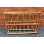 A VICTORIAN PINE PLATE RACK, 99cm wide