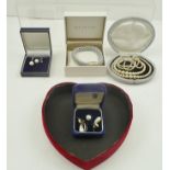 A KIT HEATH BEAD WORK BRACELET in original box, and a quantity of pearl design jewellery,