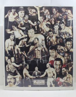 AFTER ROB LARSON "History of the Heavyweights" (Boxing) limited edition print, 940 of 1000, signed - Image 2 of 7