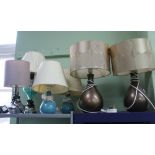A SELECTION OF MODERN TABLE LAMPS various