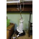 AN ITALIAN TABLE LAMP in the form of a Lady of fashion