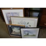 A GOOD SELECTION OF DECORATIVE PICTURES AND PRINTS to include original artworks
