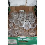 A BOX OF DRINKING GLASSES VARIOUS