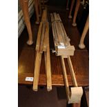 TWO SOFTWOOD FOLDING EASELS